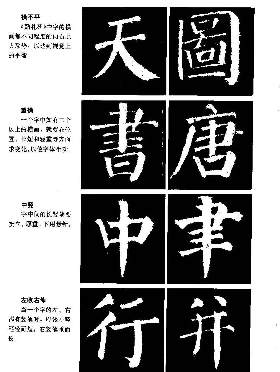 颜勤礼碑的笔画写法及部首组合法 | 毛笔楷书字帖