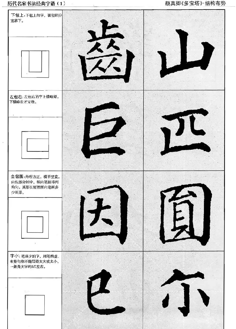 经典字帖：颜真卿多宝塔字谱 | 软笔楷书字帖