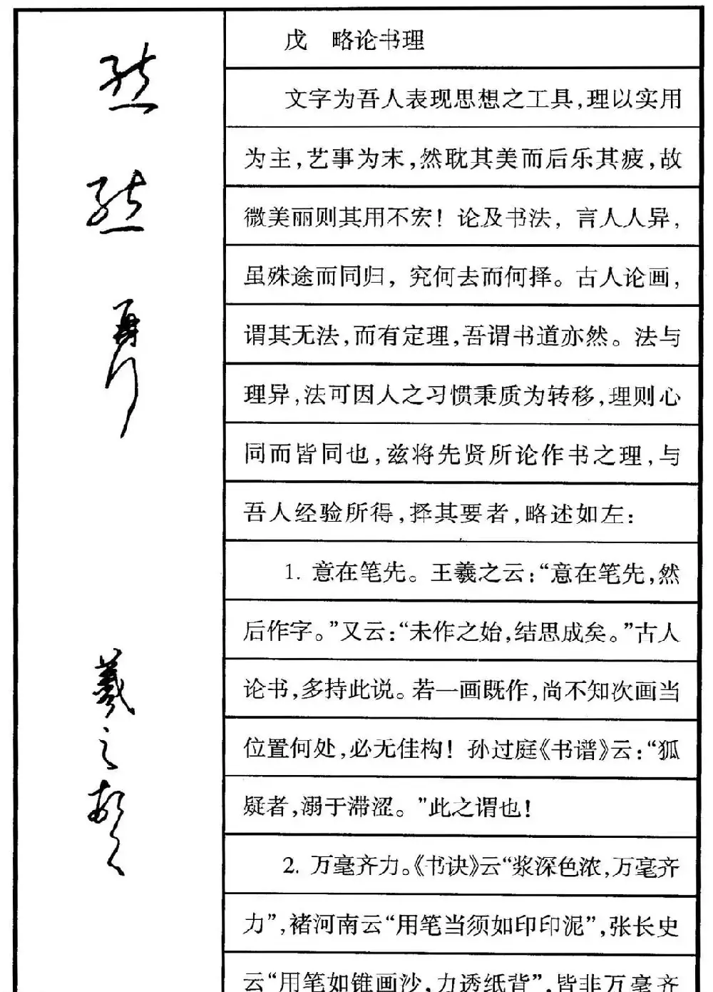 钢笔书法教程 于右任标准草书释例 | 硬笔书法字帖