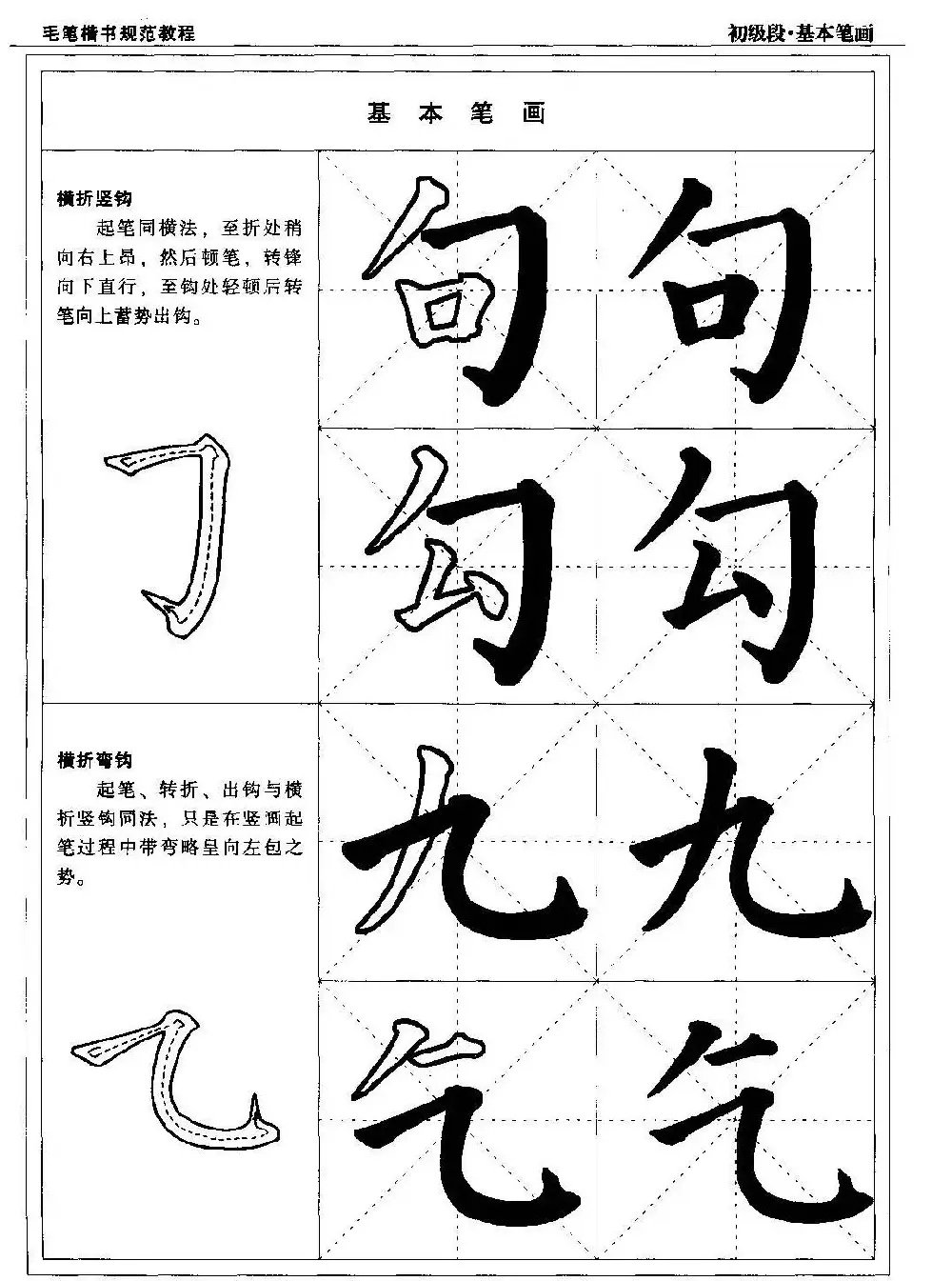 海南版精品字帖《毛笔楷书实用教程-楷书笔画》 | 毛笔楷书字帖
