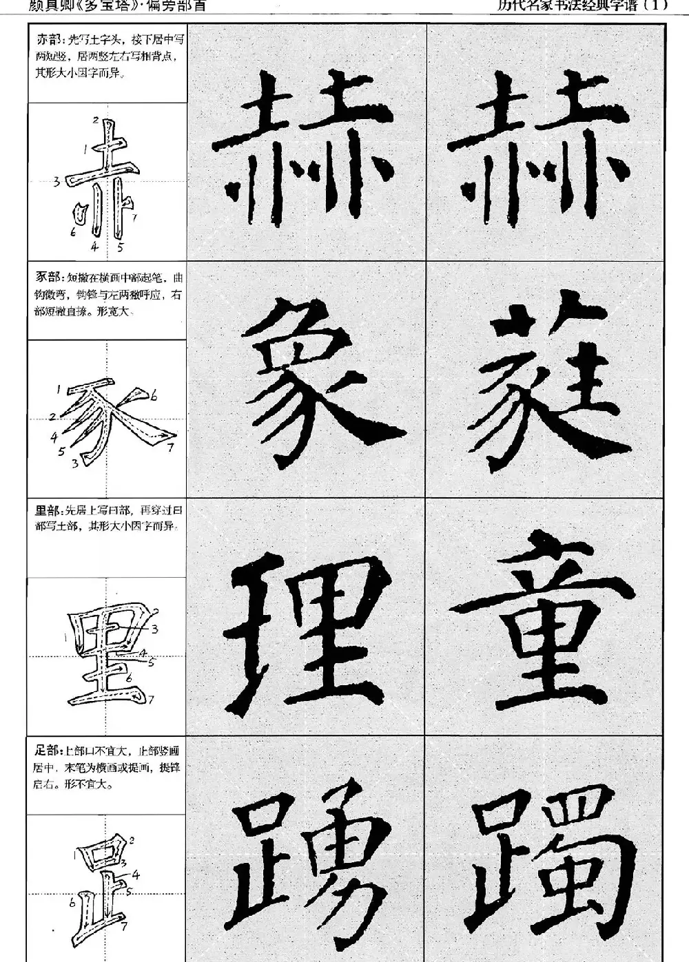 经典字帖：颜真卿多宝塔字谱 | 软笔楷书字帖