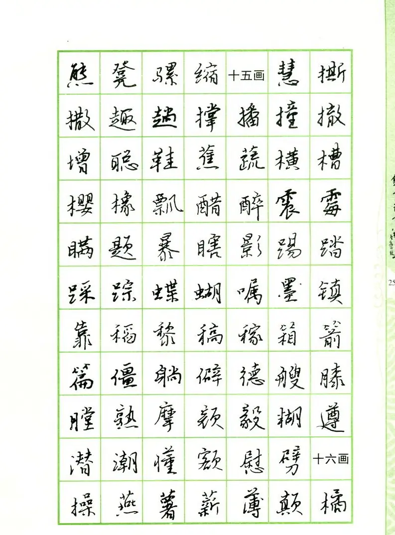 钢笔字帖:常用行书范字2500个 | 硬笔书法字帖