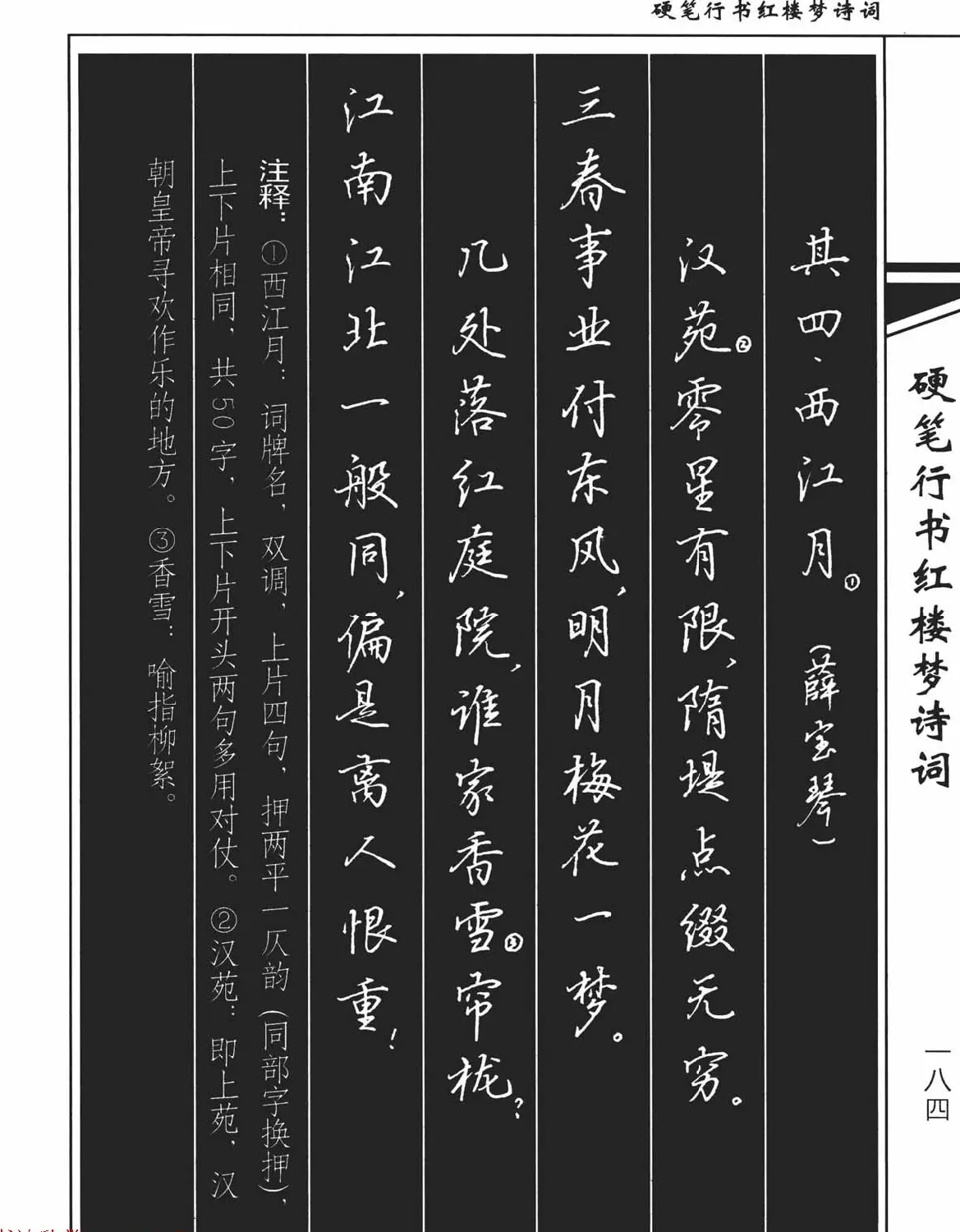 吴玉生钢笔字帖欣赏《硬笔行书红楼梦诗词》 | 硬笔书法字帖