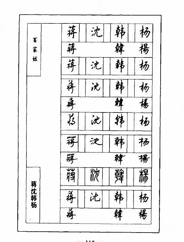 钢笔七体字帖《顾仲安书百家姓》 | 硬笔书法字帖