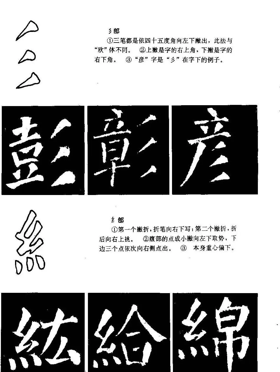 颜勤礼碑的笔画写法及部首组合法 | 毛笔楷书字帖