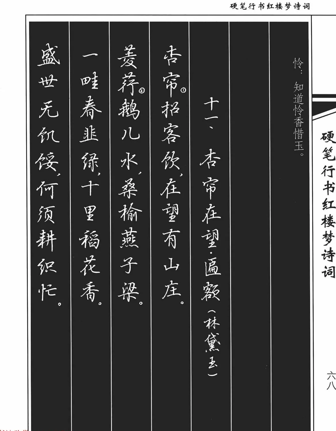 吴玉生钢笔字帖欣赏《硬笔行书红楼梦诗词》 | 硬笔书法字帖