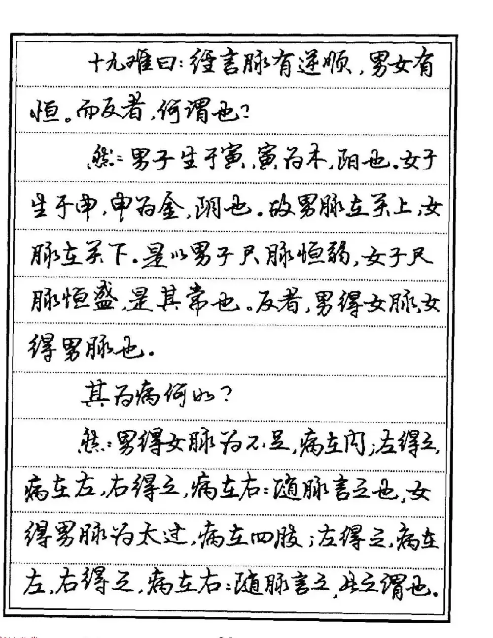 苏德生硬笔书法《中医经典钢笔字帖·难经》 | 硬笔书法字帖