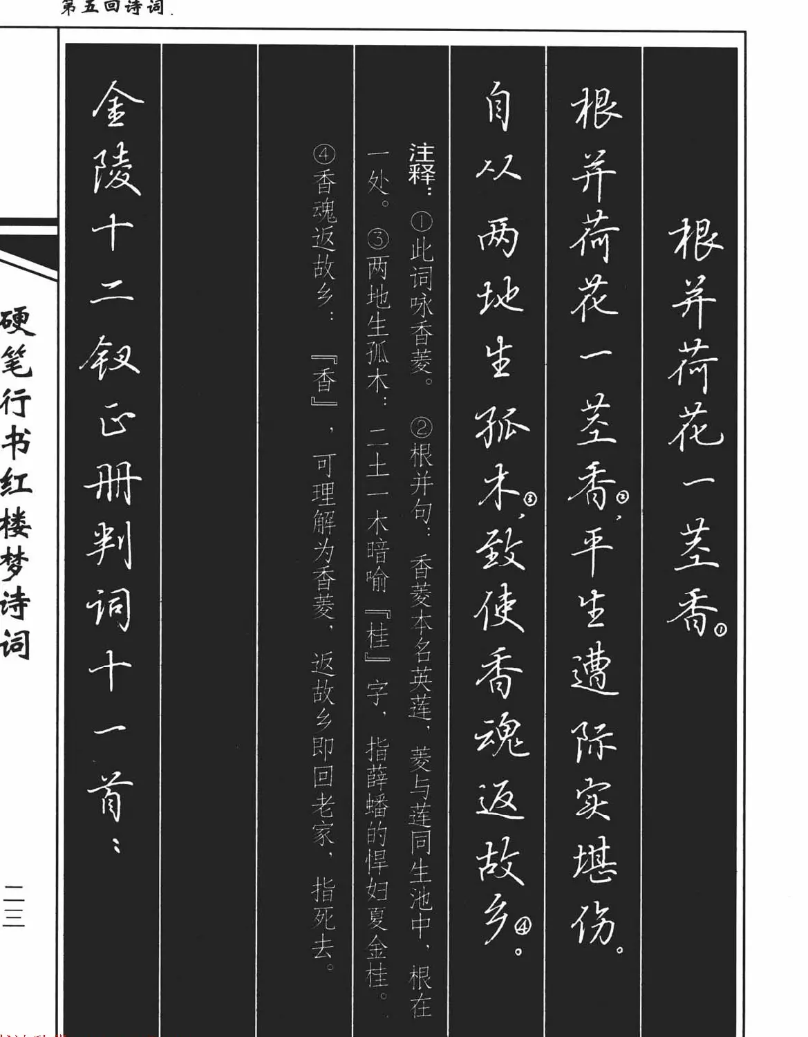 吴玉生钢笔字帖欣赏《硬笔行书红楼梦诗词》 | 硬笔书法字帖