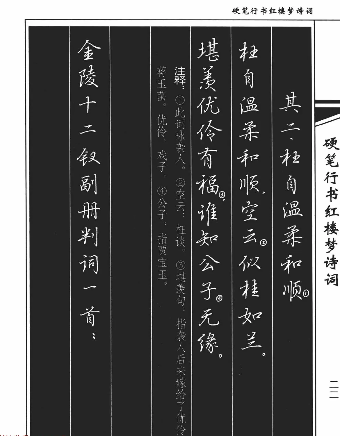 吴玉生钢笔字帖欣赏《硬笔行书红楼梦诗词》 | 硬笔书法字帖