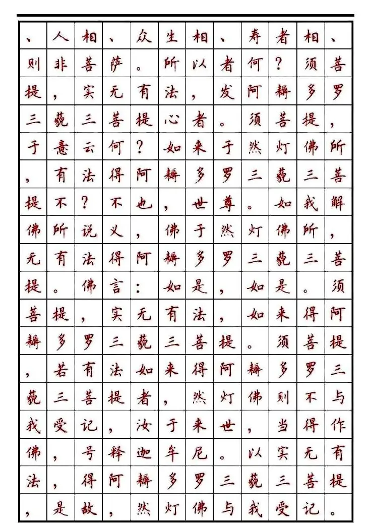 顾仲安楷书钢笔字帖《金刚经》 | 钢笔书法字帖