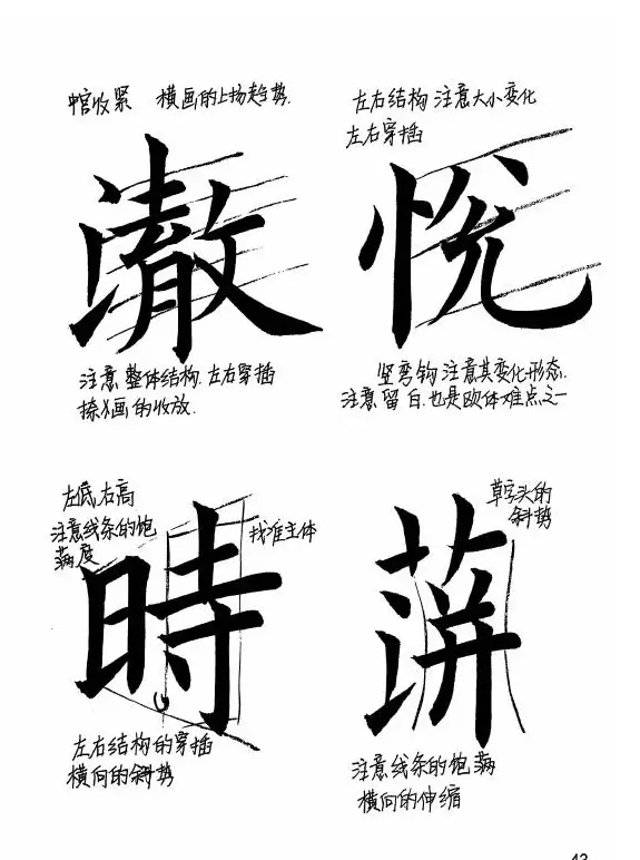 欧阳询楷书《九成宫醴泉铭》教学手稿 | 毛笔楷书字帖