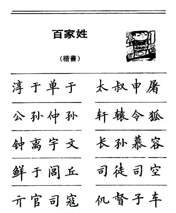 钢笔字帖下载:《钢笔楷书百家姓》 | 硬笔书法字帖