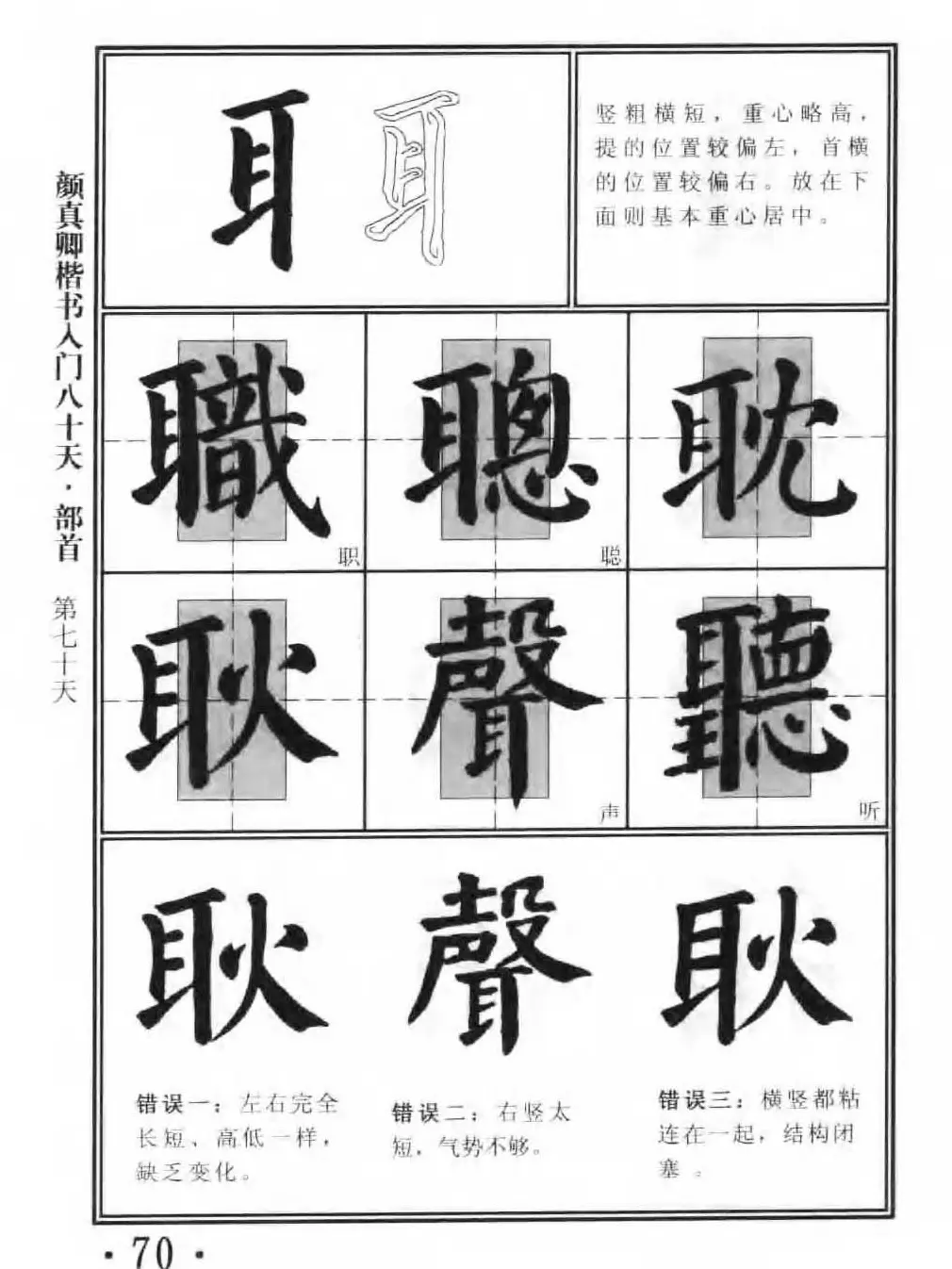 书法教程字帖《颜真卿楷书入门80天》 | 软笔楷书字帖