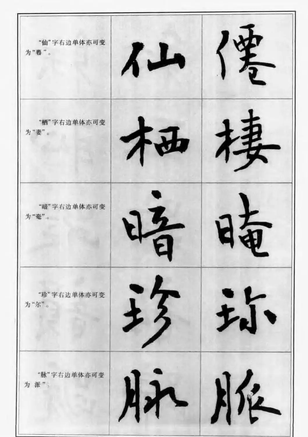 毛笔字帖教程《行书入门大字谱》 | 软笔行书字帖