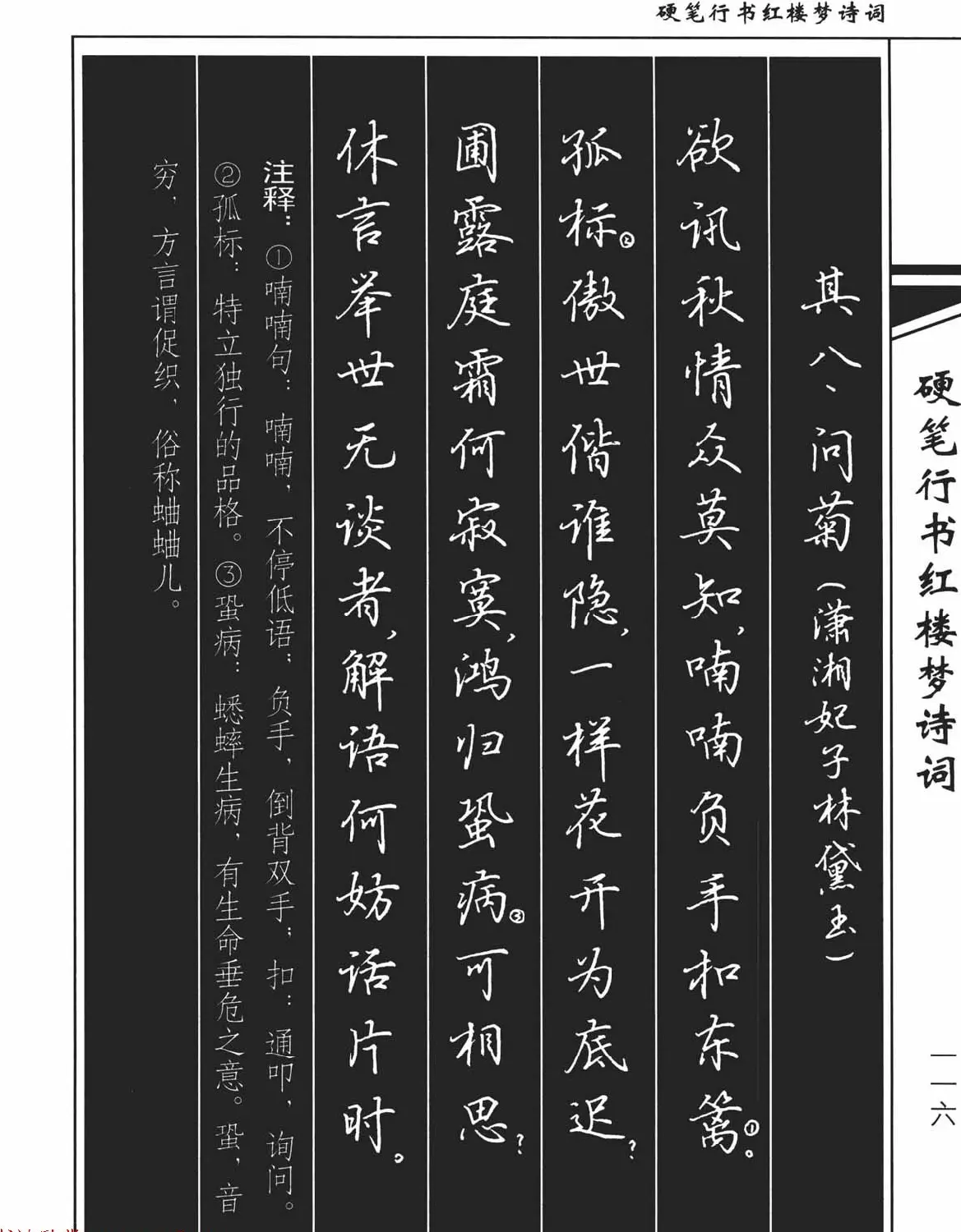 吴玉生钢笔字帖欣赏《硬笔行书红楼梦诗词》 | 硬笔书法字帖