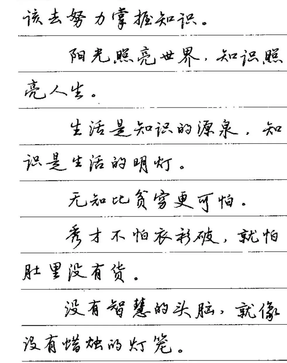 卢中南硬笔字帖《谚语名句》行书篇 | 钢笔书法字帖