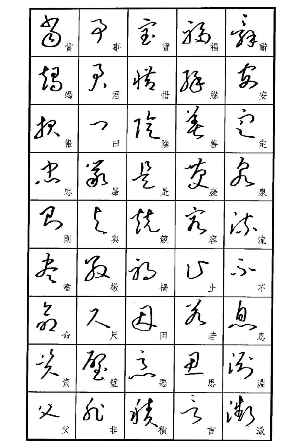 梧桐钢笔书帖《标准草书范字》 | 硬笔书法字帖