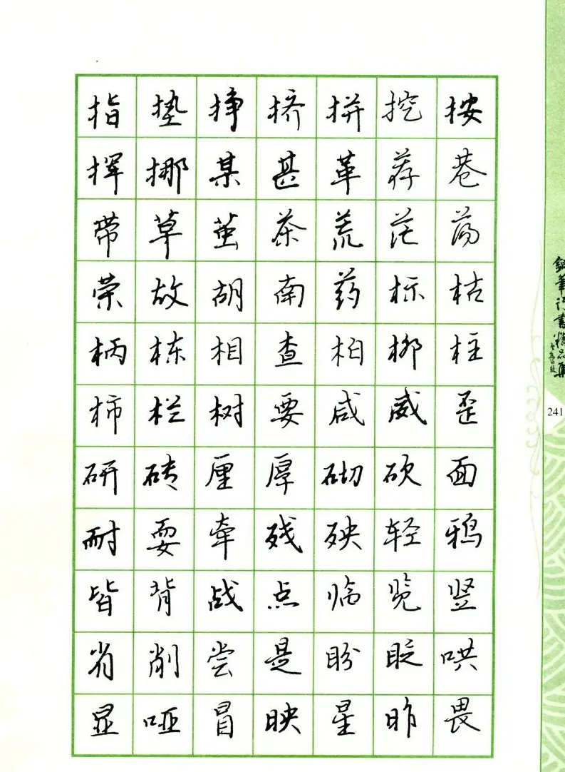 钢笔字帖:常用行书范字2500个 | 硬笔书法字帖