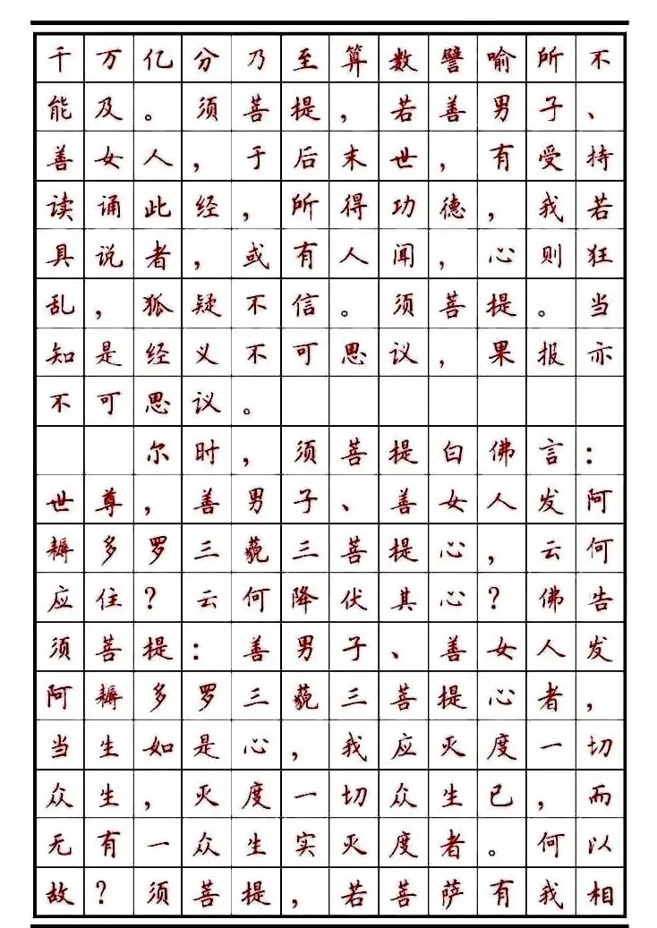 顾仲安楷书钢笔字帖《金刚经》 | 钢笔书法字帖