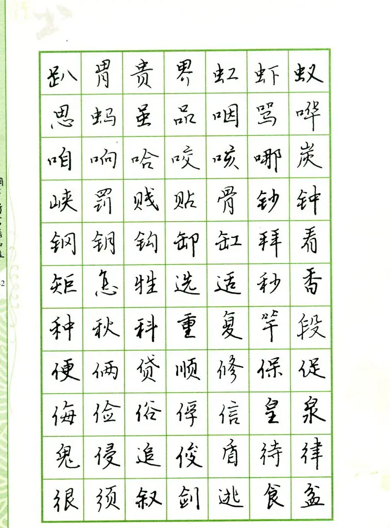 钢笔字帖:常用行书范字2500个 | 硬笔书法字帖