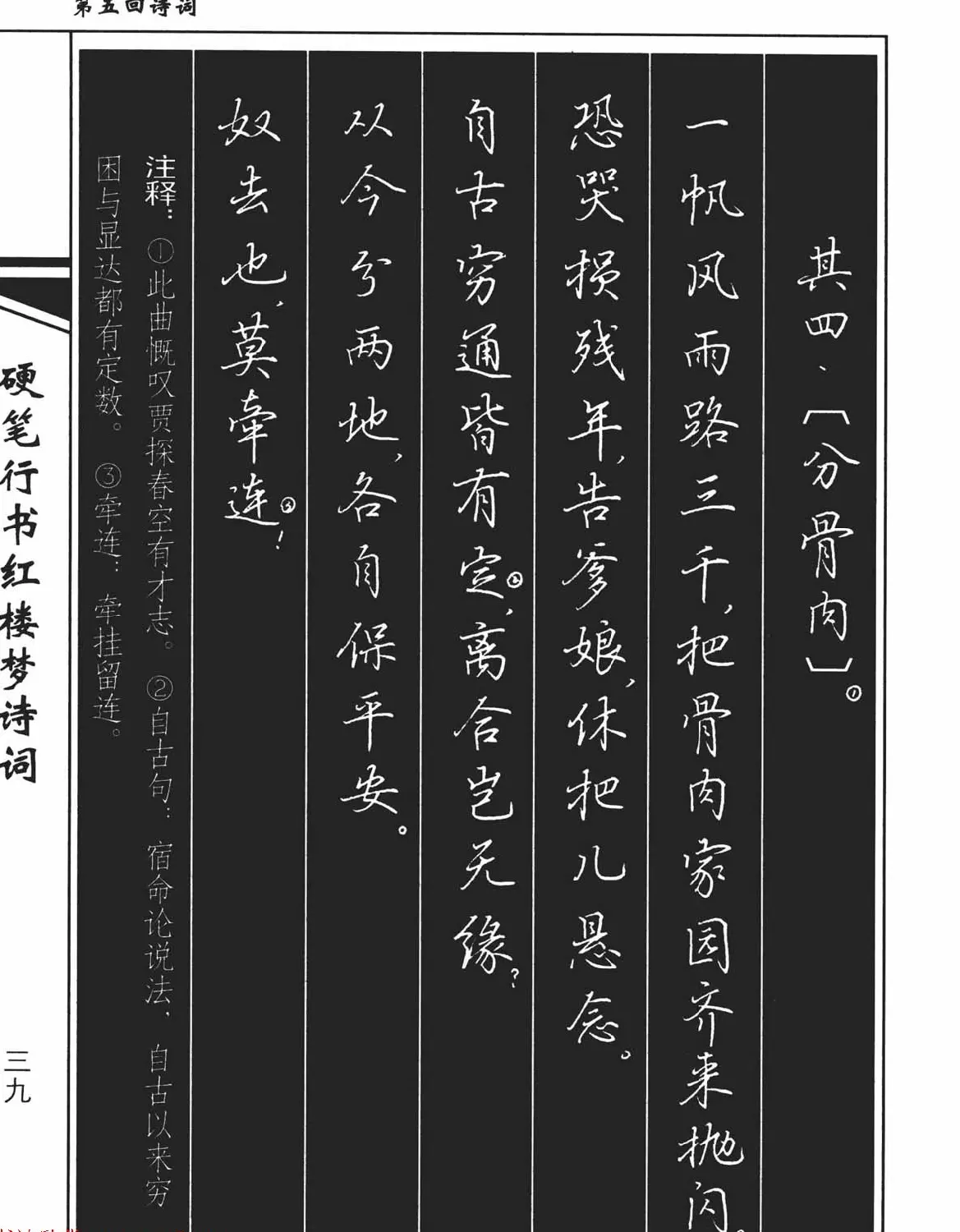 吴玉生钢笔字帖欣赏《硬笔行书红楼梦诗词》 | 硬笔书法字帖