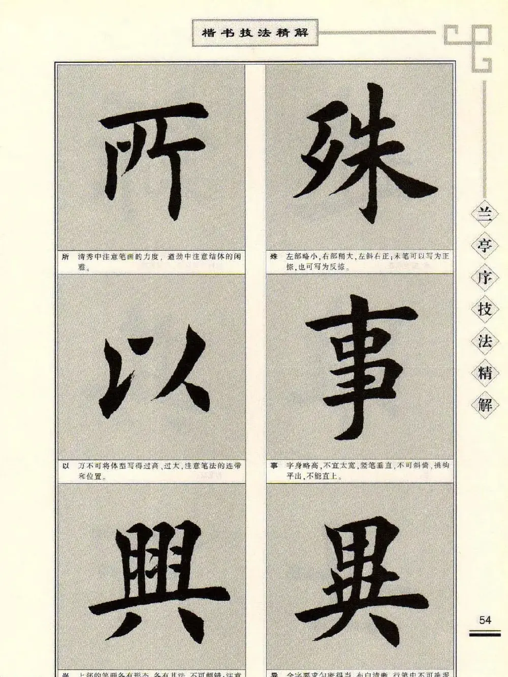 田英章字帖兰亭序技法精解（楷书） | 毛笔楷书字帖