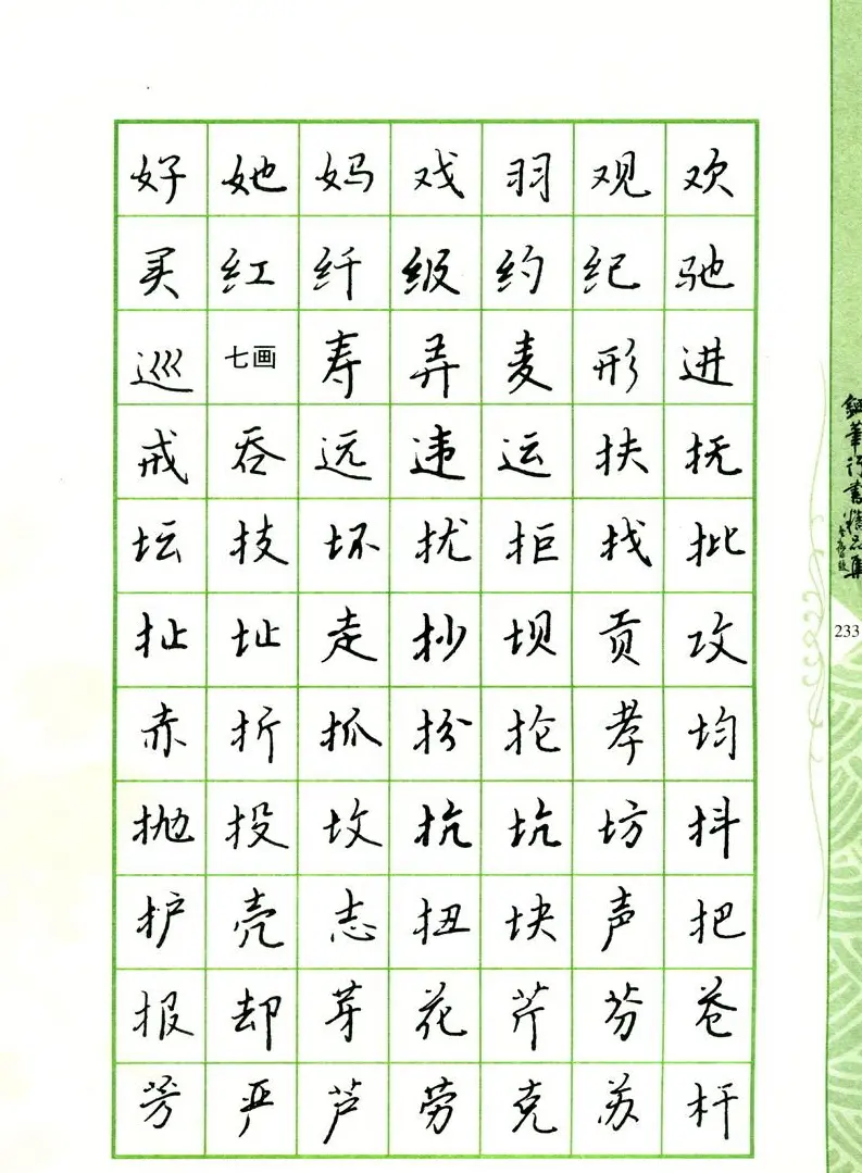 钢笔字帖:常用行书范字2500个 | 硬笔书法字帖