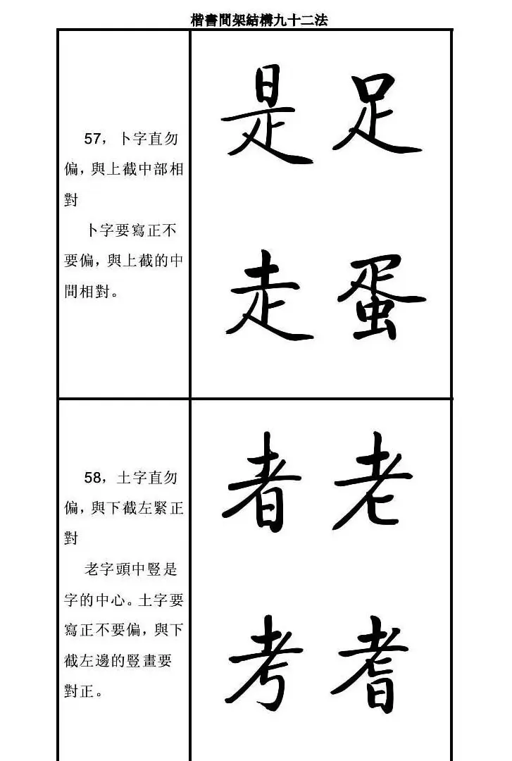 启功字帖楷书间架结构九十二法 | 毛笔楷书字帖