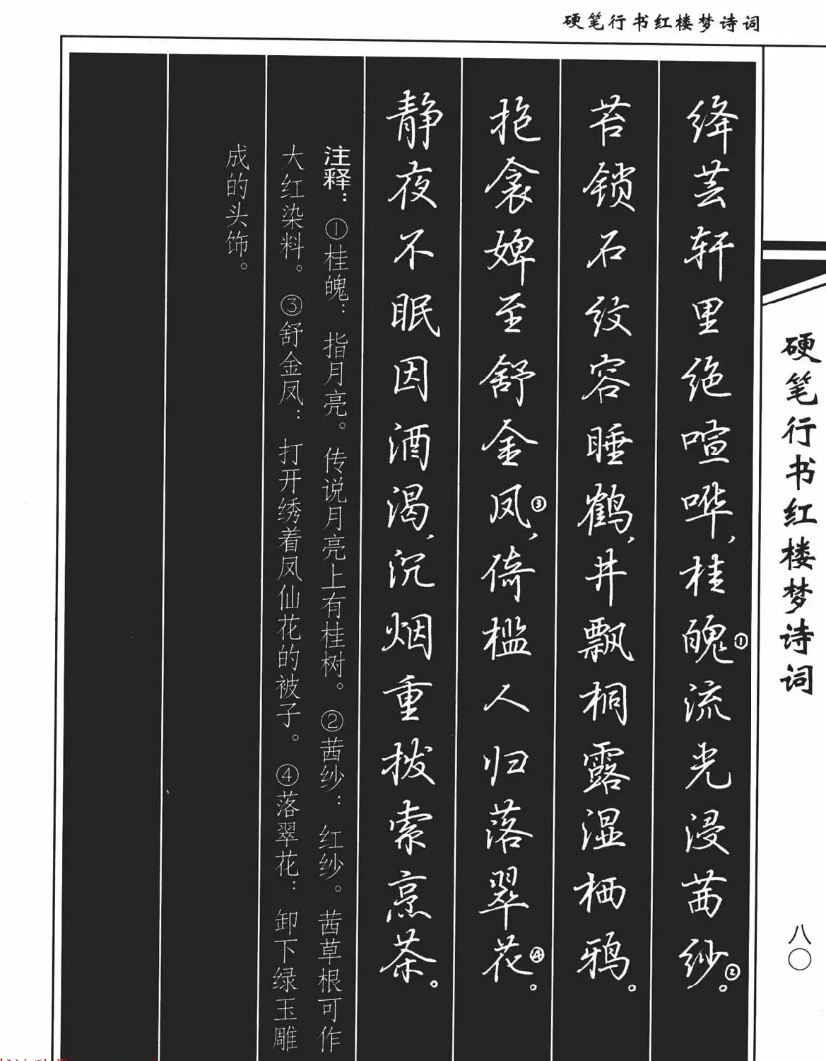 吴玉生钢笔字帖欣赏《硬笔行书红楼梦诗词》 | 硬笔书法字帖