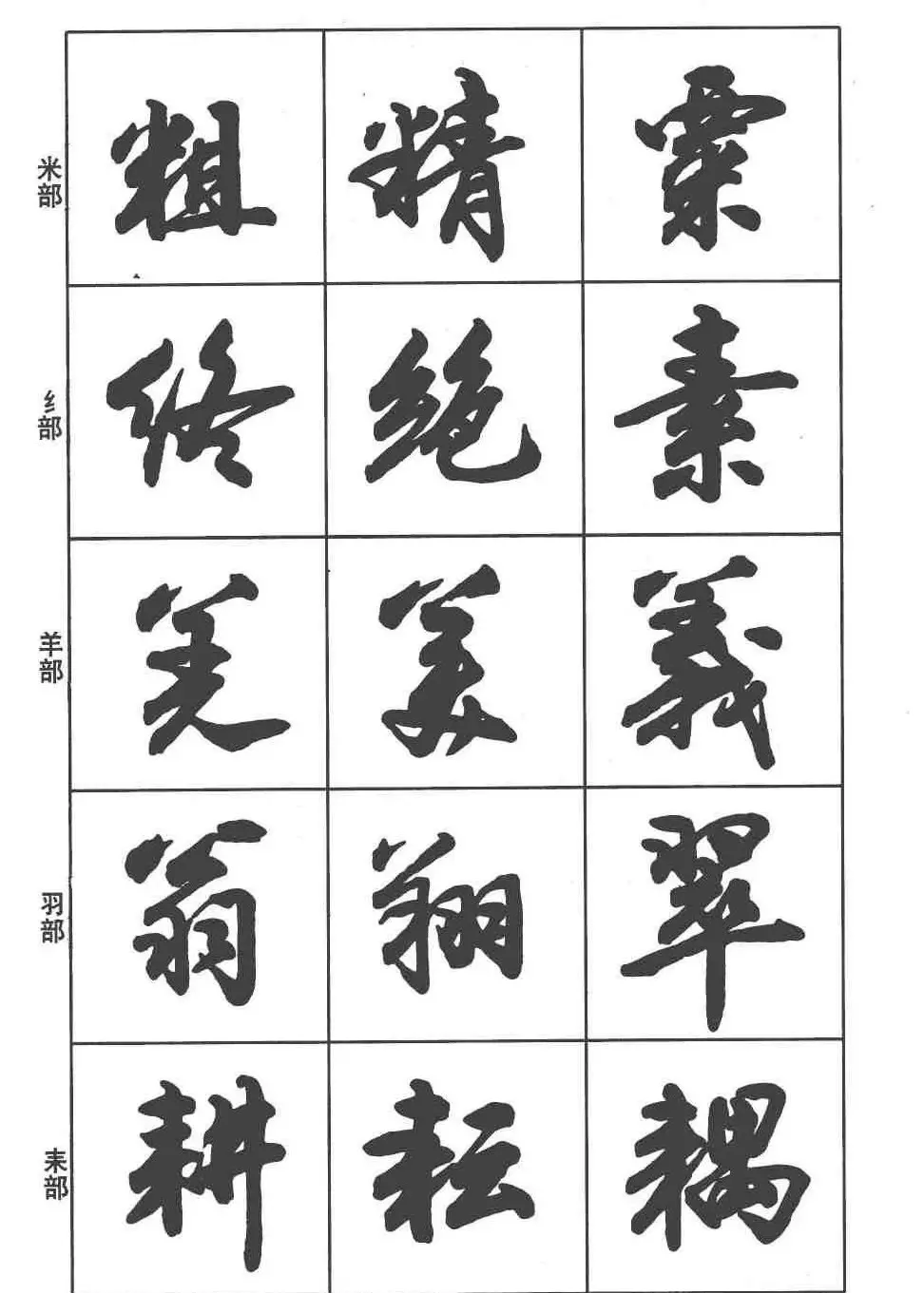 卢定山书法字帖《行书入门字谱》 | 毛笔行书字帖