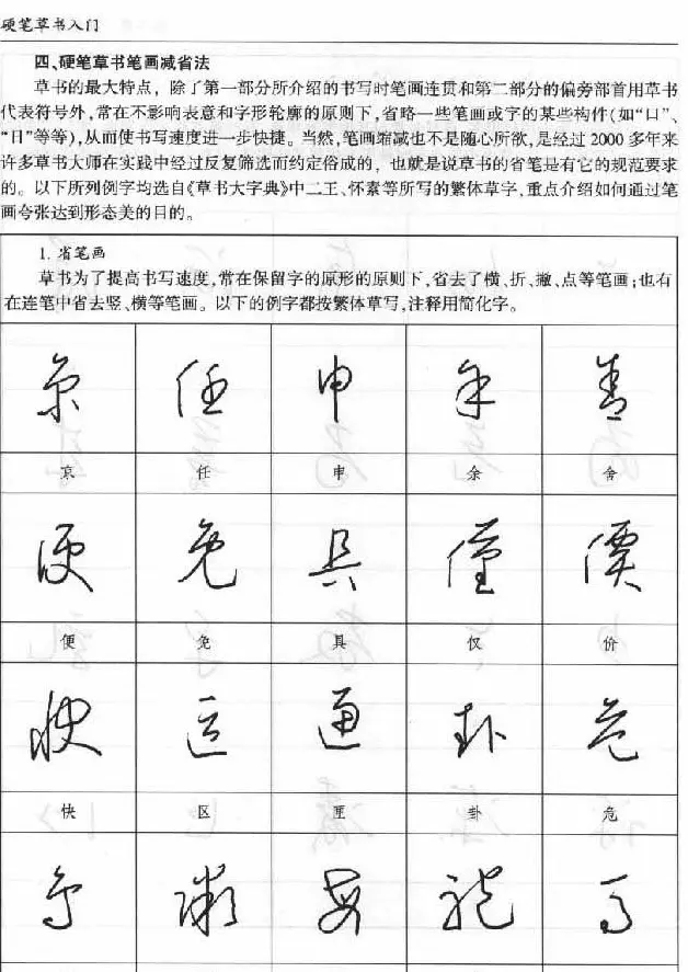 硬笔书法丛书《硬笔草书入门》 | 硬笔书法字帖