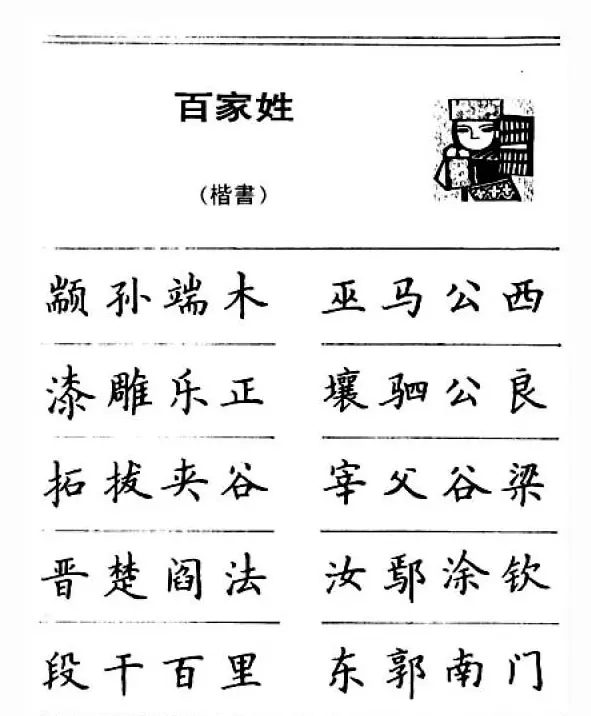 钢笔字帖下载:《钢笔楷书百家姓》 | 硬笔书法字帖