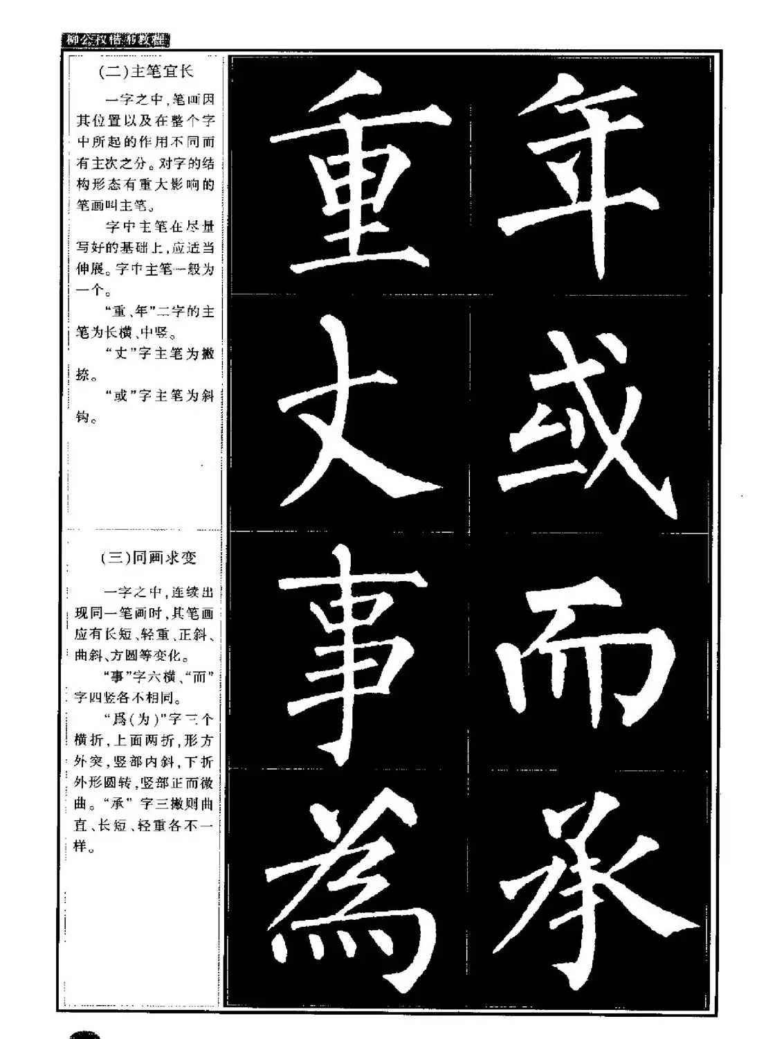 柳公权书法字帖:柳体楷书教程 | 软笔楷书字帖