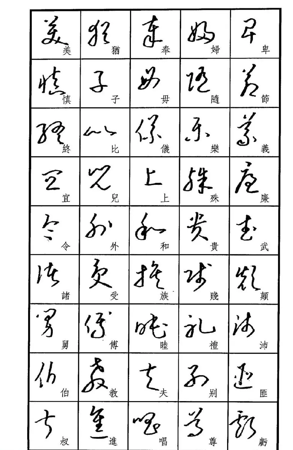 梧桐钢笔书帖《标准草书范字》 | 硬笔书法字帖