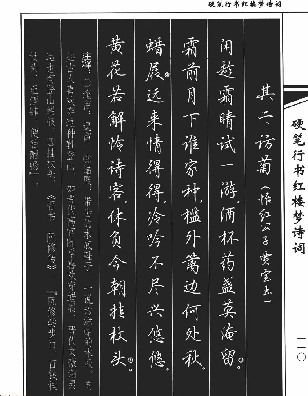 吴玉生钢笔字帖欣赏《硬笔行书红楼梦诗词》 | 硬笔书法字帖