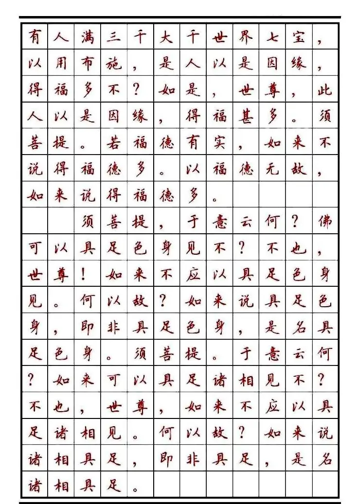 顾仲安楷书钢笔字帖《金刚经》 | 钢笔书法字帖