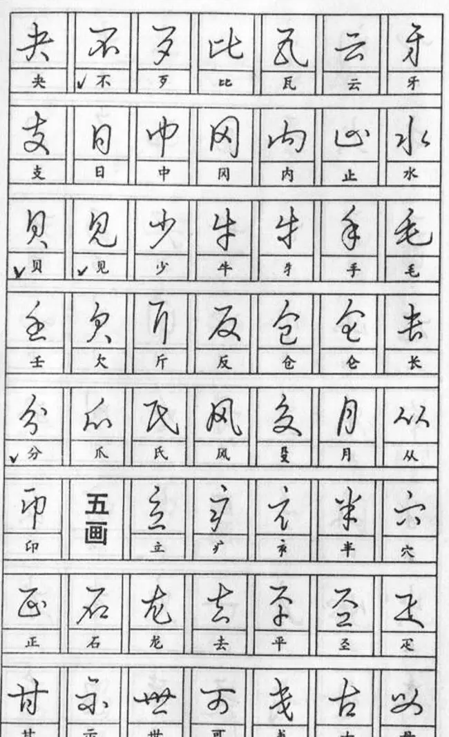 黄若舟经典字帖《怎样快写钢笔字》 | 硬笔书法字帖