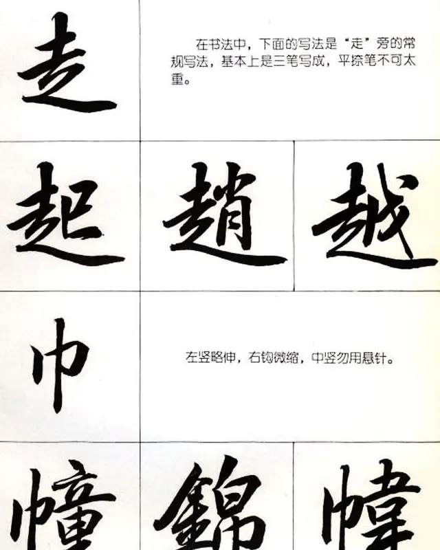 书法教学字帖《行书结构图解》 | 毛笔行书字帖