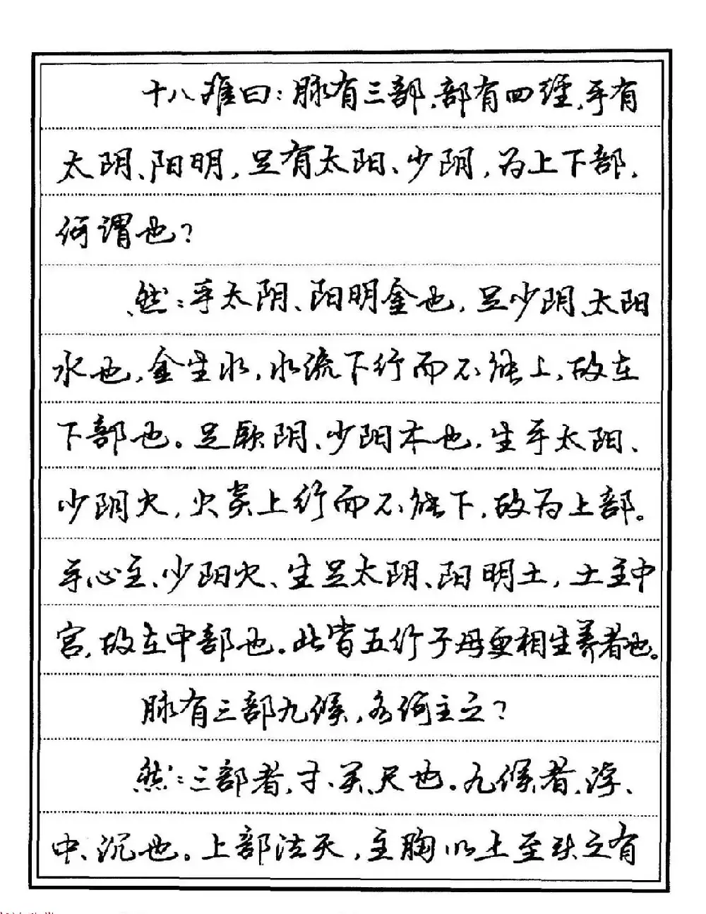 苏德生硬笔书法《中医经典钢笔字帖·难经》 | 硬笔书法字帖