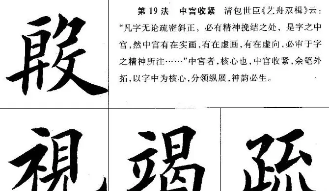 田英章毛笔书法间架结构28法图文版 | 毛笔楷书字帖