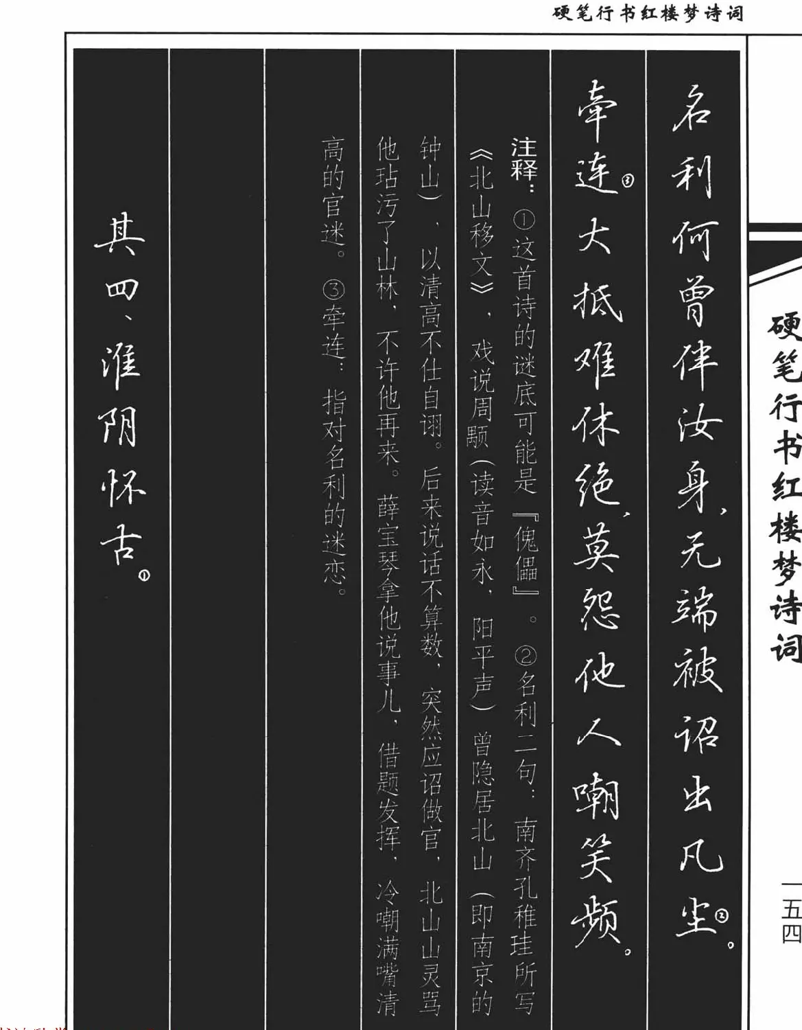 吴玉生钢笔字帖欣赏《硬笔行书红楼梦诗词》 | 硬笔书法字帖