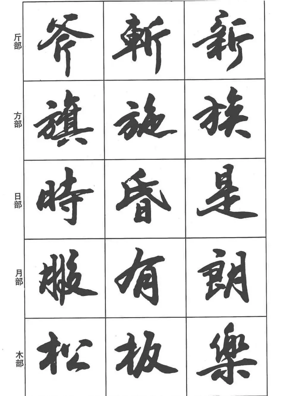 卢定山书法字帖《行书入门字谱》 | 毛笔行书字帖