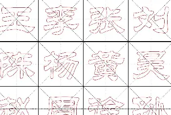 软笔隶书字帖 | 高清隶书习字帖《新百家姓描红》