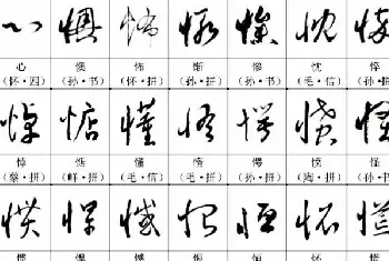 毛笔草书字帖 | 书法教材《名帖名家草书字帖范字》