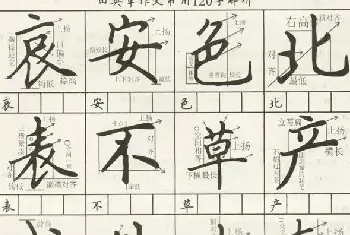 钢笔书法字帖 | 田英章作文常用120字解析